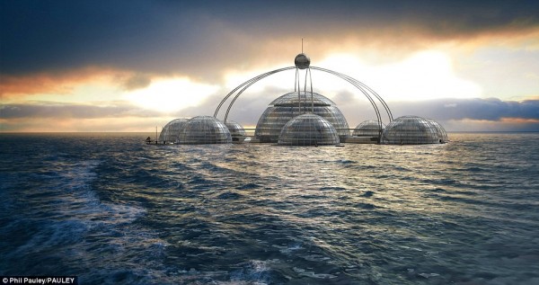 بالصور.. مصمم يضع نموذجاً لمدينة أحلامه تحت الماء