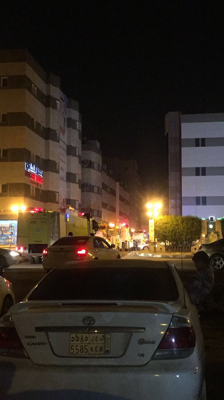 حريق في اسكان الأطباء بمستشفى العميس بجازان