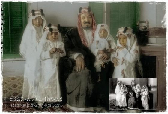 شاب يحوّل صوراً للملك عبدالعزيز من الأبيض والأسود إلى ملونة