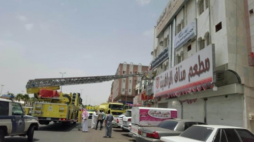 اختناق شخصين في حريق عمارة بخميس مشيط