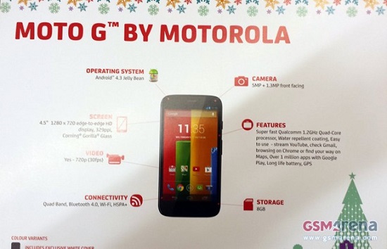 تسريب مواصفات هاتف Moto G من موتورولا