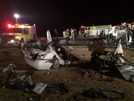 بالصور .. وفاة 3 أشخاص من أسرة واحدة في حادث بـ” حجرة ” الباحة