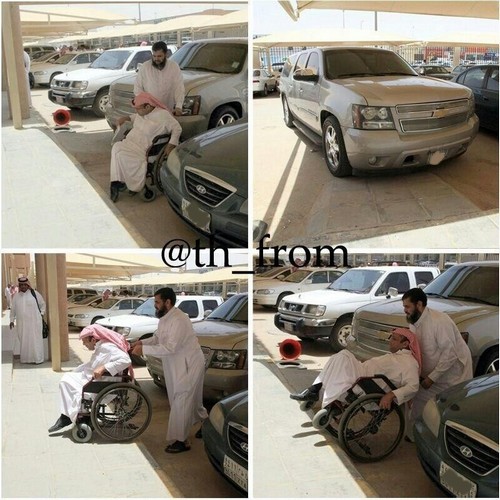 سيّارة تغلق ممرّ الاحتياجات الخاصة بـ”عمل الرياض”