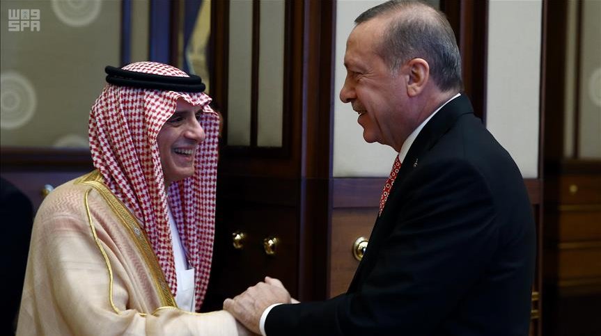 أردوغان يبحث مع الجبير مستجدات القضايا الإقليمية والدولية