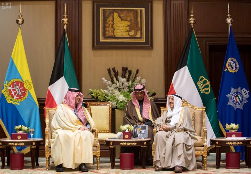 في قصر بيان .. أمير الكويت يستقبل الأمير عبدالعزيز بن سعود بن نايف‎