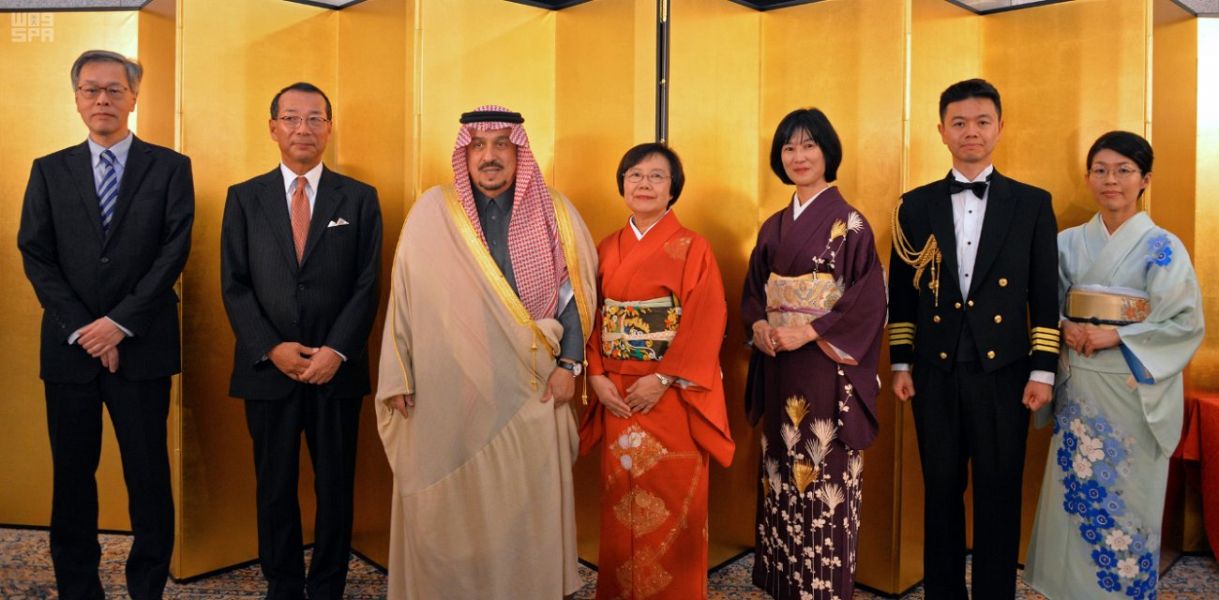 5 صور لحضور فيصل بن بندر حفل سفارة اليابان