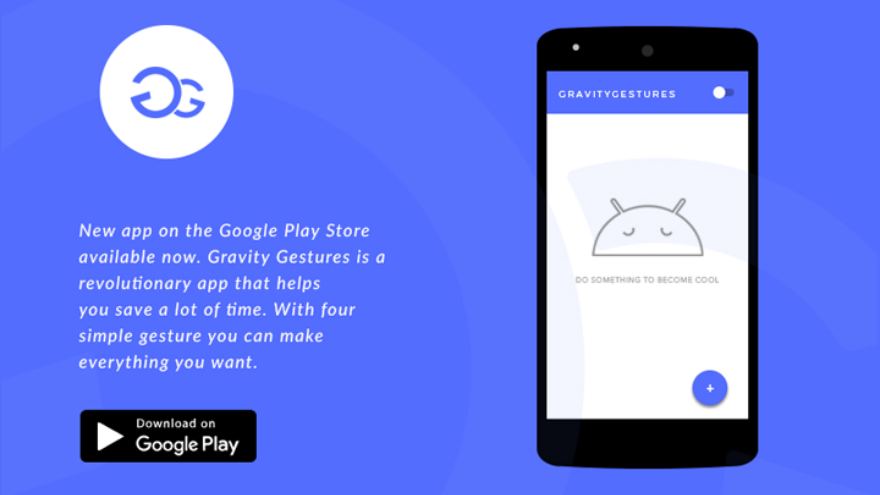 تَطْبِيق Gravity Gestures لتشغيل تَطْبِيقات أندرويد بسرعة عالية