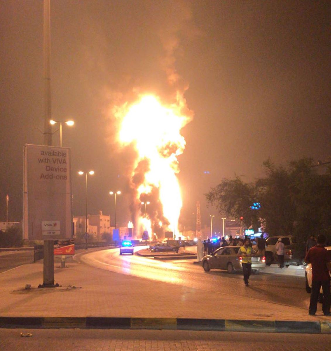الداخلية البحرينية تعلن اخماد حريق أنابيب النفط