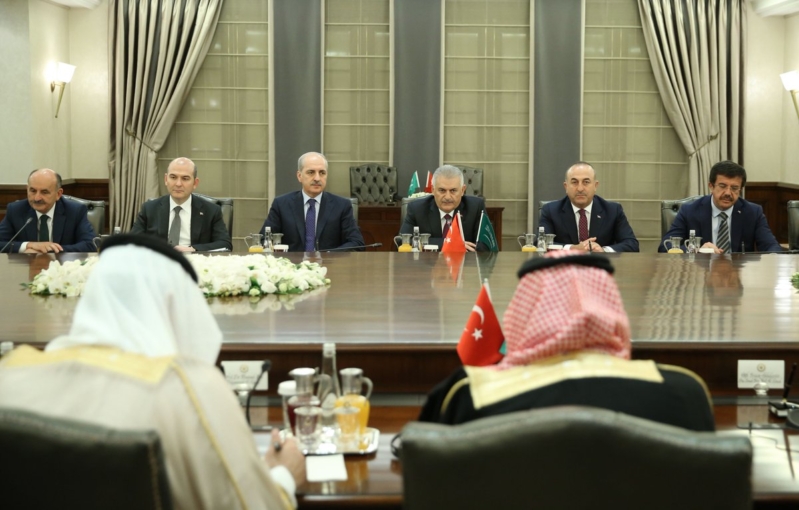 اجتماع ولي العهد ورئيس وزراء تركيا