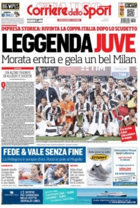احتفلت الصحافة الإيطالية بتتويج يوفنتوس بطلًا للكأس ‫(1)‬ ‫‬