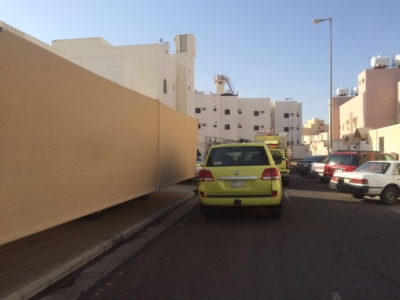 اختناق شخص في حريق شقة بـ #المدينة  ‫(31195649)‬ ‫‬