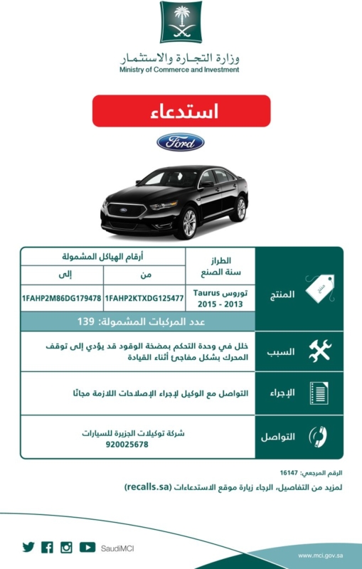 استدعاء سيارات 1