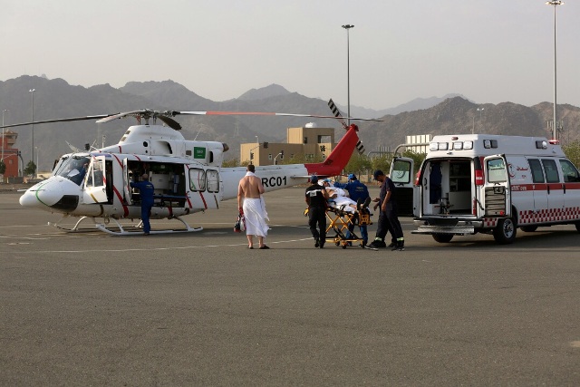 الإسعاف الجوي ينقل 50 حالة في التدافع لخارج #مكة ويتوقع إخلاء 200 آخرين