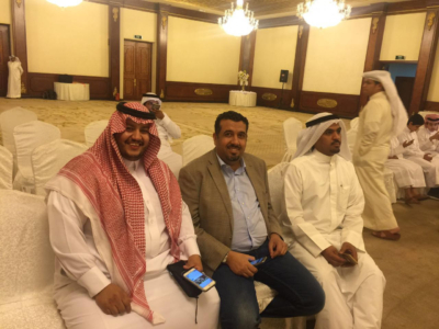 الإعلاميون السعوديون المشاركون في لقاء الأحواز بالكويت3
