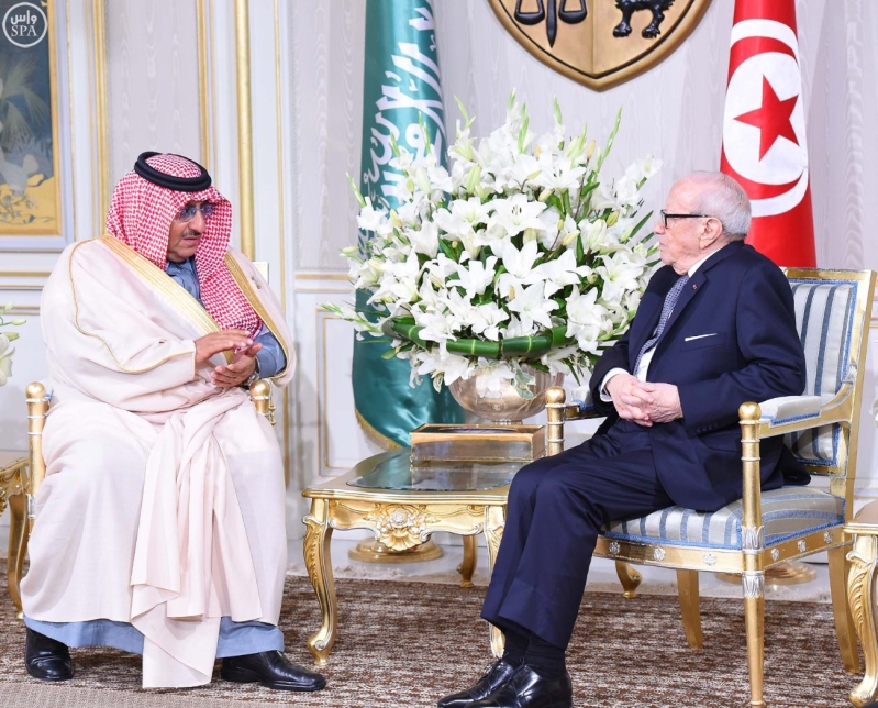 الرئيس التونسي يستقبل سمو ولي العهد 2