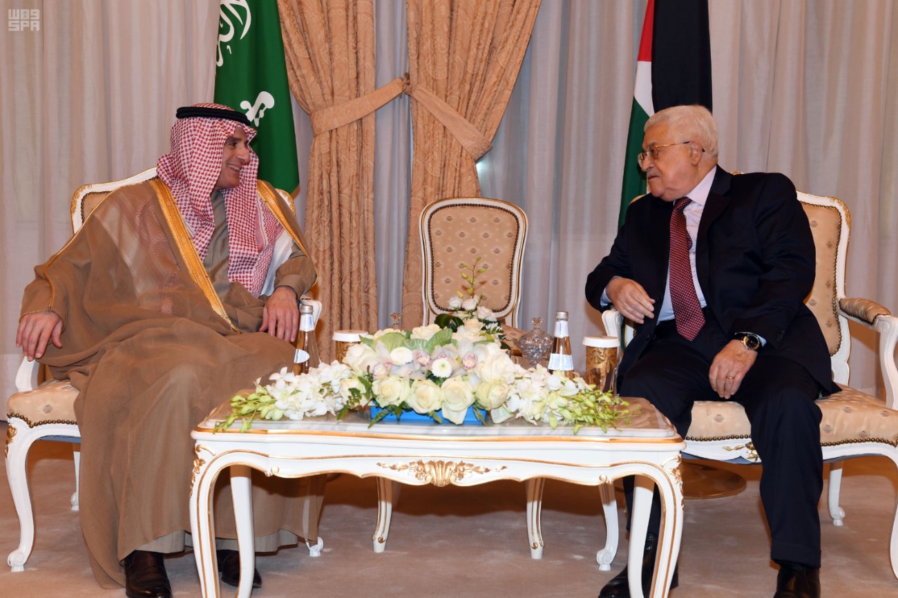 الرئيس الفلسطيني يبحث تطورات المنطقة مع الجبير