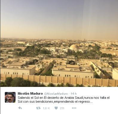 ماذا قال رئيس #فنزويلا عندما شاهد بزوغ شمس #السعودية