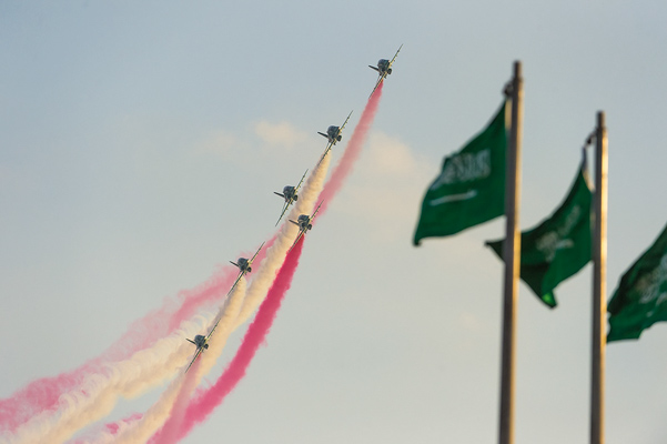 الصقور يستعرضون في سماء عاصمة المصايف العربية