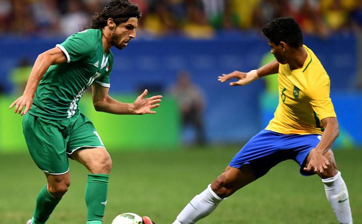 العراق يحرج البرازيل والجزائر تودع الأولمبياد