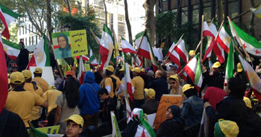 المعارضة الإيرانية تتظاهر أمام الأمم المتحدة تنديداً بزيارة روحاني