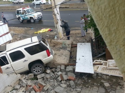 المفارجة بمنطقة الباحة وفاة رجل في حادث سيارة بعد سقوط الأمطار