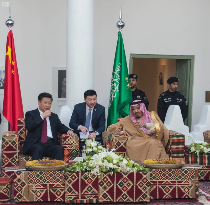 الملك سلمان مع رئيس الصين2