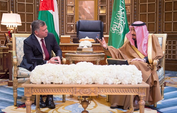 جلسة مباحثات سعودية أردنية في قصر الملك سلمان