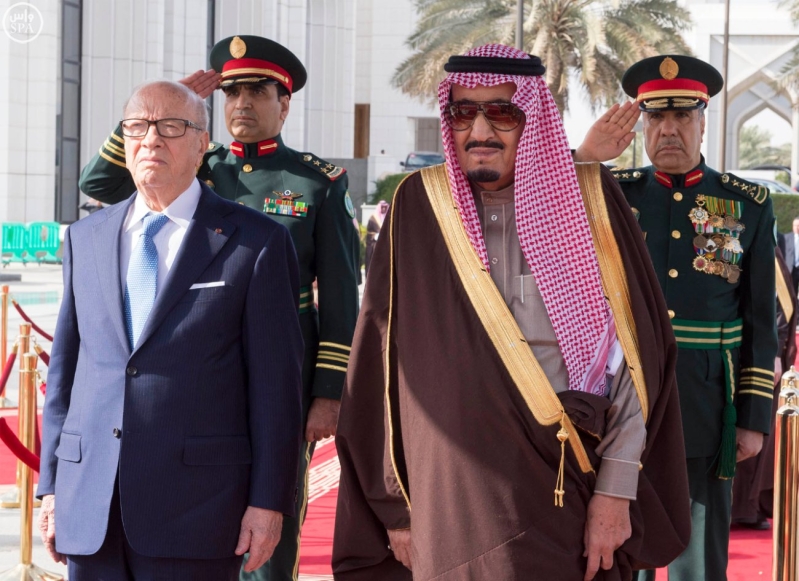 الملك سلمان يستقبل الرئيس التونسي 1