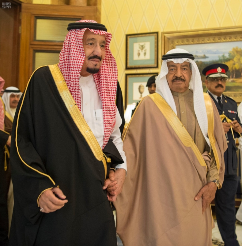 الملك سلمان يستقبل رئيس وزراء مملكة البحرين ‫(1)‬