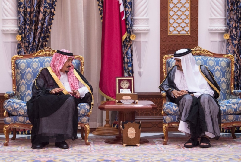 الملك سلمان يعزي امير قطر