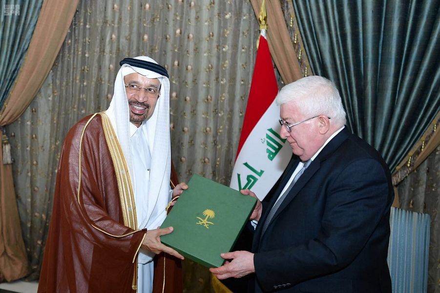 الملك يبعث رسالة إلى الرئيس العراقي عبر الوزير الفالح