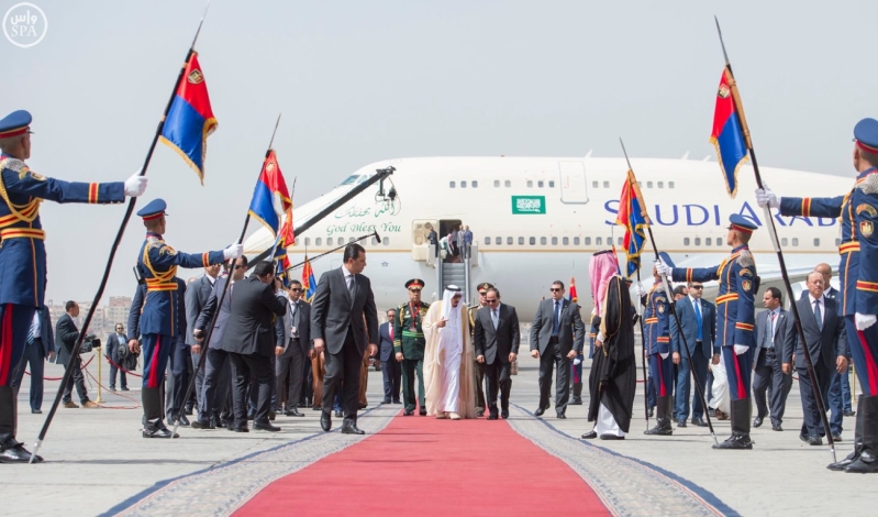 شاهد بالصور .. مصر تحتفي بضيفها الكبير الملك سلمان