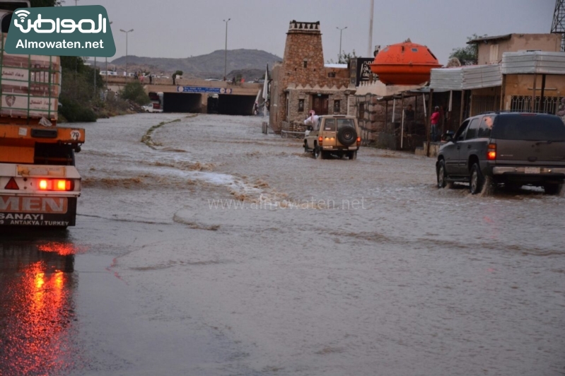 المواطن ترصد أرتفاع منسوب المياه في محافظة الطائف وغرق عدد كبير من المركبات ودور الامانة غائب ‫(1)‬