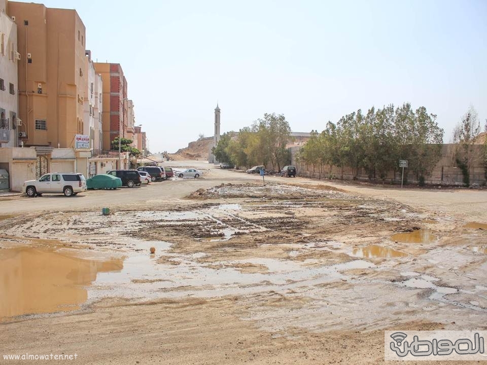 بالصور.. المياه تهدد البنية التحتية بحي الواحة والمسؤولون “بلا حراك”