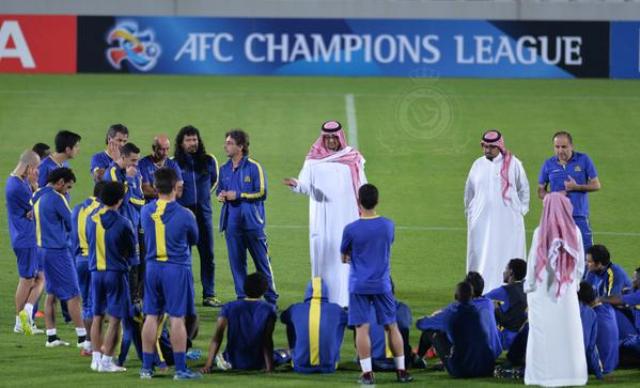 ” #النصر ” ينهي استعداداته للقاء #لخويا_القطري