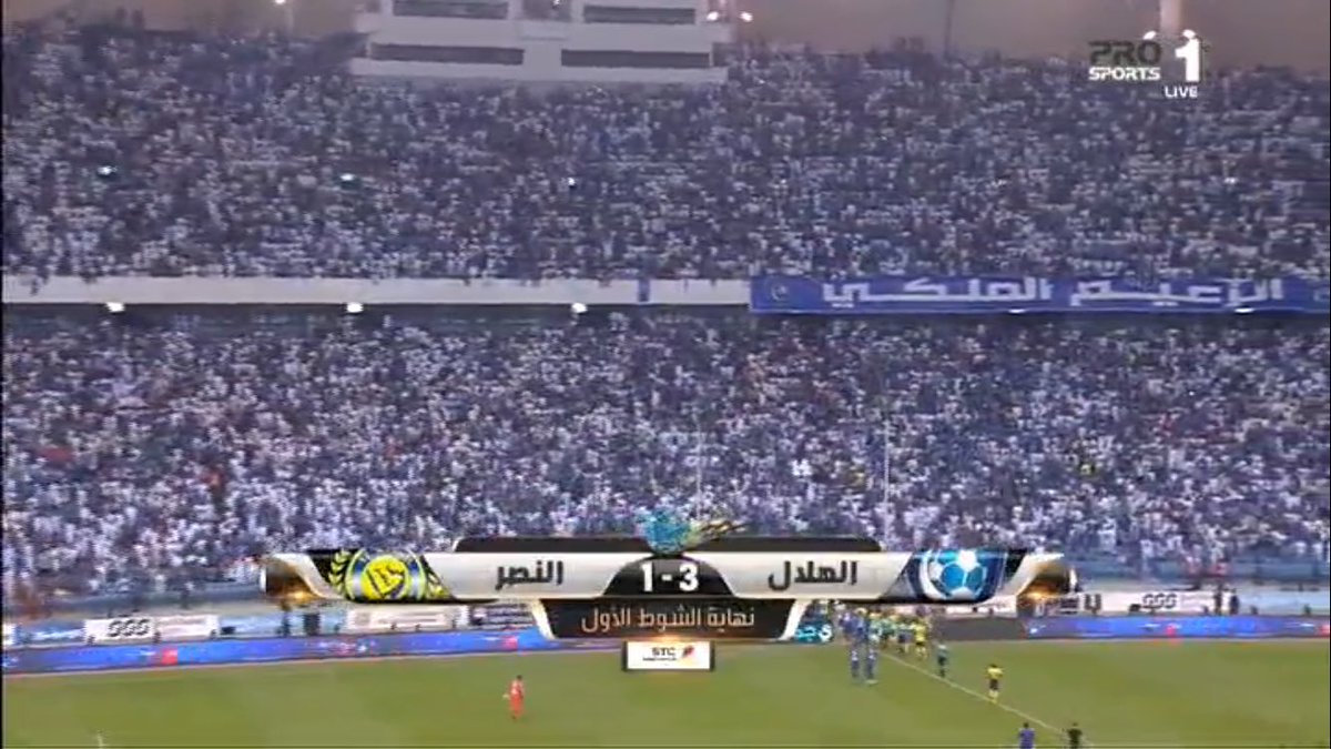 بالفيديو.. الهلال يتقدم على النصر 3 ـ 1 بعد نهاية الشوط الأول