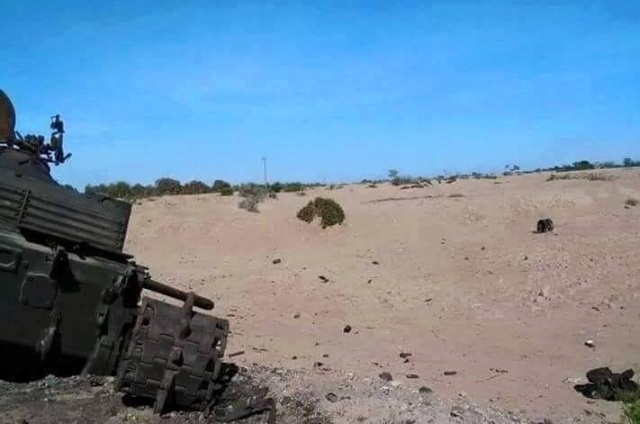 شاهد.. هذا مافعلته قوات التحالف في آليات الحوثيين