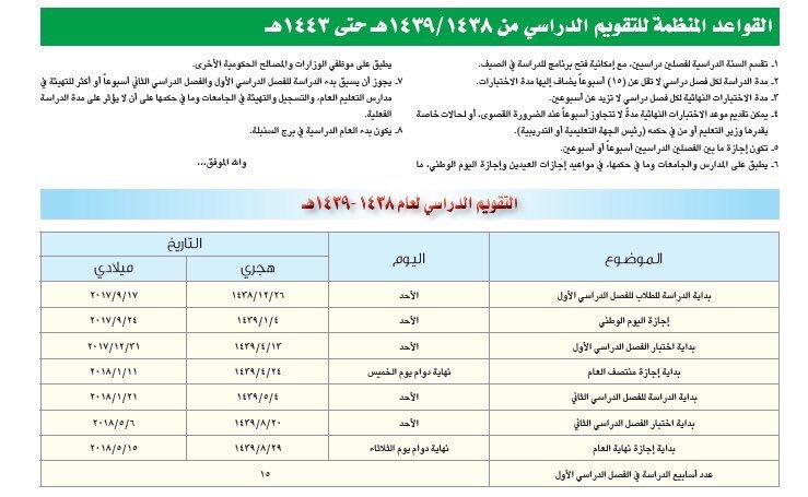 أم القرى تنشر القواعد المنظمة للتقويم الدراسي