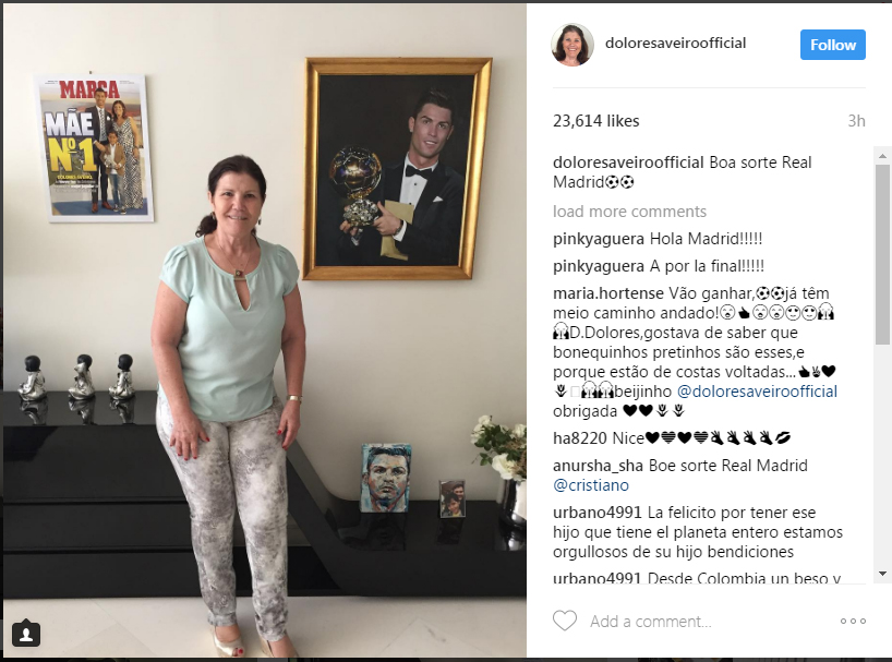 والدة كريستيانو رونالدو تُحفز لاعبي الملكي قبل مواجهة اتليتكو مدريد