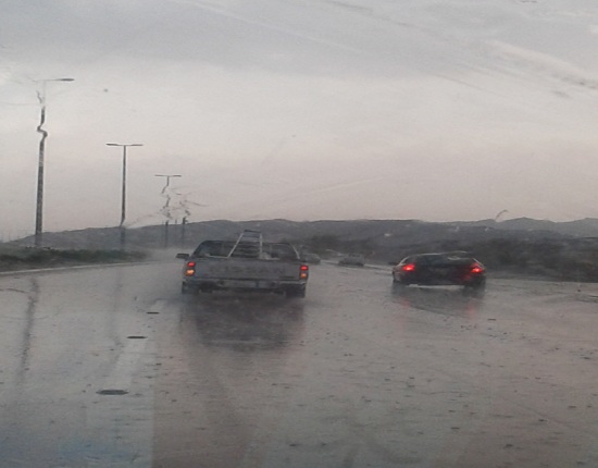 استنفار أمن الطرق بسبب الأمطار الغزيرة بـ”لية الطائف”