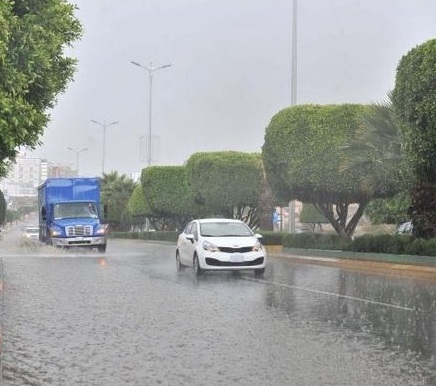 أمطار غزيرة على منطقة #الحدود_الشمالية