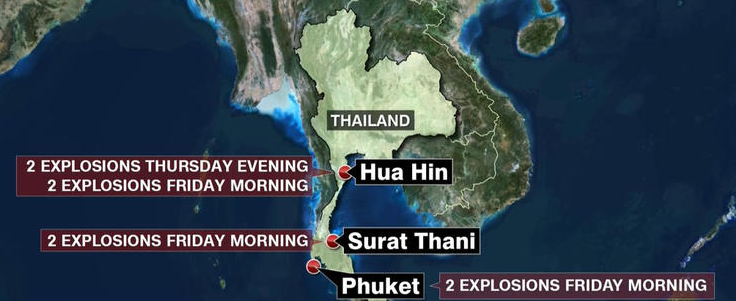 11 انفجارا يهز تايلند منذ مساء الخميس