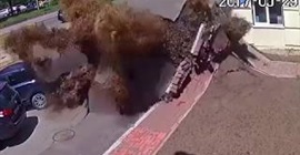 فيديو مروع.. لحظة انفجار أسفلت بسبب ماسورة مياه