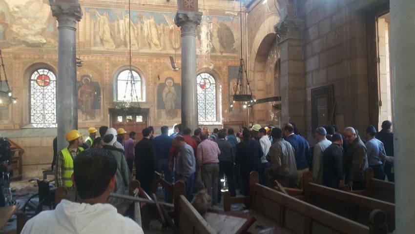 11 وفاة بينهم ضباط إثر انفجار كنيسة مار مرقص في الإسكندرية