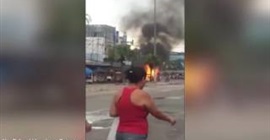 شاهد.. لحظة انفجار شاحنة ممتلئة بإسطوانات الغاز في البرازيل