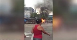 شاهد.. لحظة انفجار شاحنة ممتلئة بإسطوانات الغاز في البرازيل