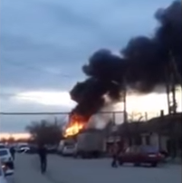 شاهد.. انفجار صهريج غاز في داغستان