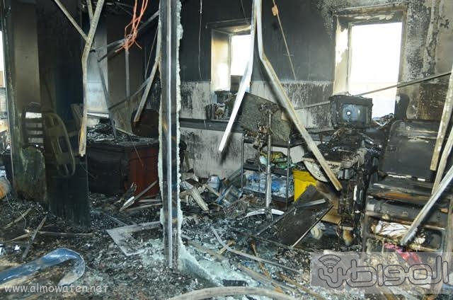 بالصور.. من موقع #حريق_مستشفى_جازان_العام كارثة ! (6)