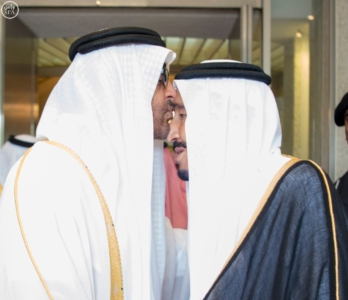 بحضور الملك وولي عهد أبو ظبي توقعان محضر انشاء مجلس التنسيق السعودي1