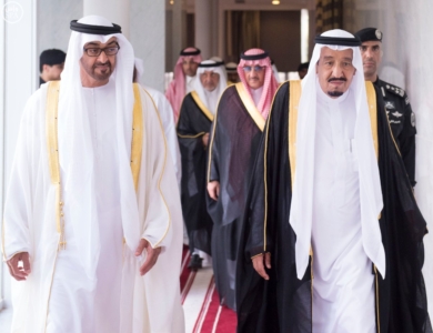 بحضور الملك وولي عهد أبو ظبي توقعان محضر انشاء مجلس التنسيق السعودي3